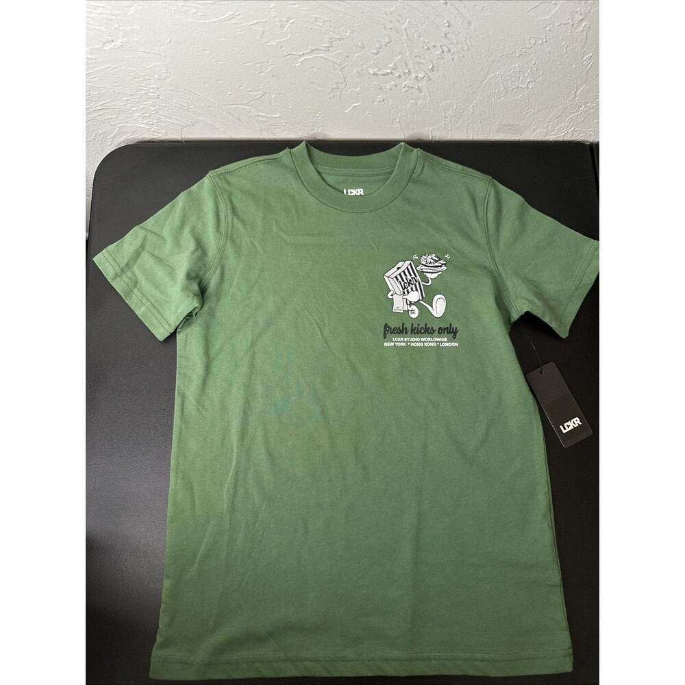Kids Lckr Graphic Teeshirt Green Size Small New With Tags